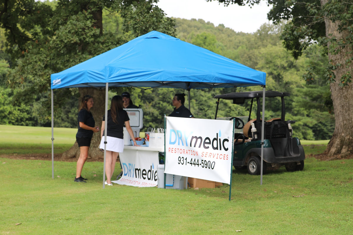 The DryMedic tent, one of this year’s sponsors at the 2nd Annual NAIFA Clarksville Golf Tournament The DryMedic tent, one of this year’s sponsors at the 2nd Annual NAIFA Clarksville Golf Tournament