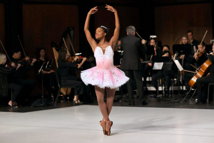 Ingrid Silva from Dance Theatre of Harlem performing during the Gateway Chamber Orchestra’s The Nutcracker. (Mark Haynes, Clarksville Living Magazine)