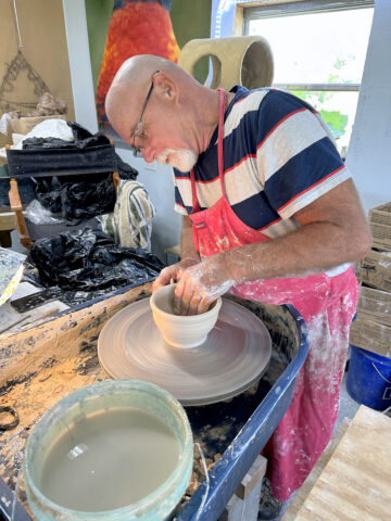 Ken Shipley Potters Wheel TDA 2023. (Rick Glass, Clarksville Living Magazine)