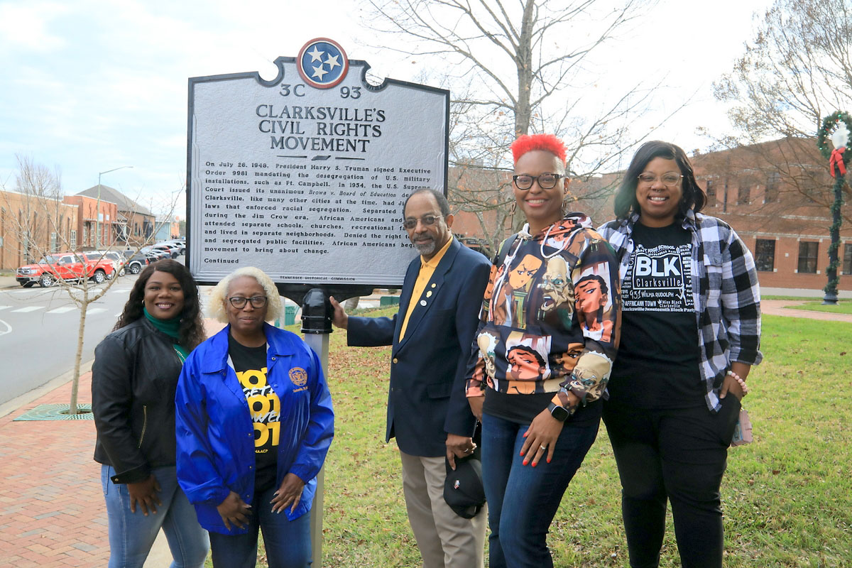 The unveiling of an historical marker commemorating Clarksville’s Civil Rights Movement. (Tony Centonze, Clarksville Living Magazine) The unveiling of an historical marker commemorating Clarksville’s Civil Rights Movement. (Tony Centonze, Clarksville Living Magazine)