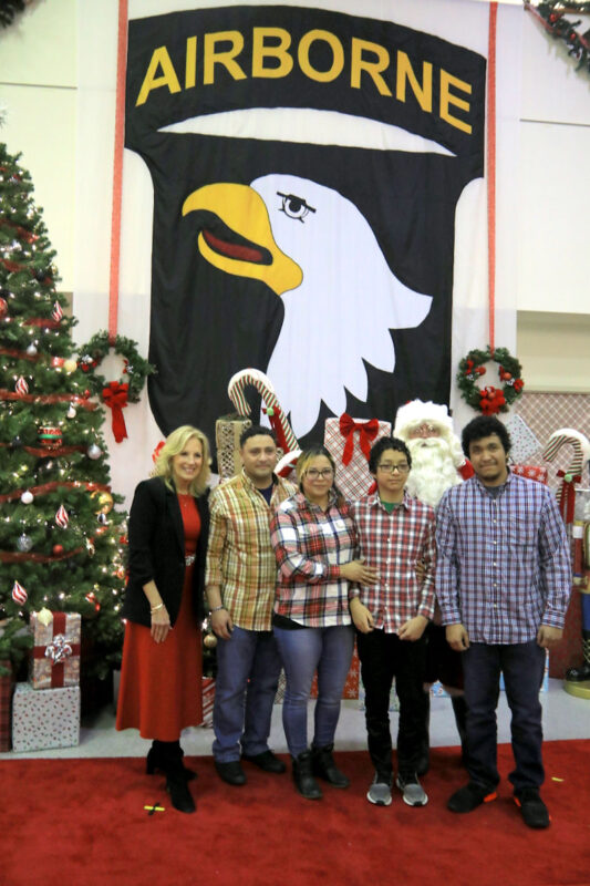 First Lady, Dr, Jill Biden arrived with her entourage and Santa Claus. (Tony Centonze, Clarksville Living Magazine)