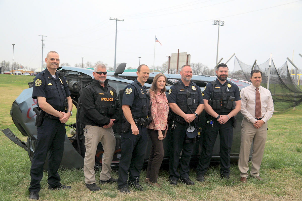 West Creek High School Criminal Justice Academy students are treated to mock crash demonstration by local first responders. (Tony Centonze, Clarksville Living Magazine) West Creek High School Criminal Justice Academy students are treated to mock crash demonstration by local first responders. (Tony Centonze, Clarksville Living Magazine)