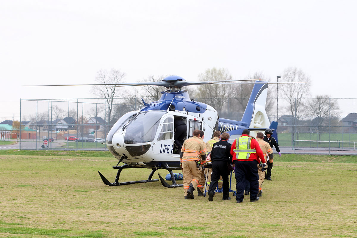 West Creek High School Criminal Justice Academy students are treated to mock crash demonstration by local first responders. (Tony Centonze, Clarksville Living Magazine) West Creek High School Criminal Justice Academy students are treated to mock crash demonstration by local first responders. (Tony Centonze, Clarksville Living Magazine)