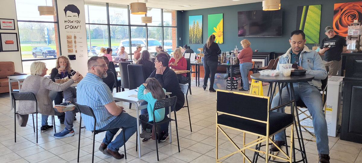 A great turnout for Khairo’s Coffee Co. grand opening. (Tony Centonze, Clarksville Living Magazine) A great turnout for Khairo’s Coffee Co. grand opening. (Tony Centonze, Clarksville Living Magazine)