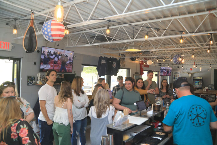 An Easter egg hunt for the adults at Star Spangled Brewery. (Tony Centonze, Clarksville Living Magazine)