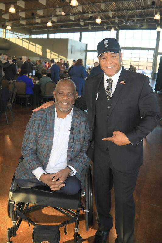 Col. Greg Gadson and Joe Shakeenab Col. Greg Gadson and Joe Shakeenab