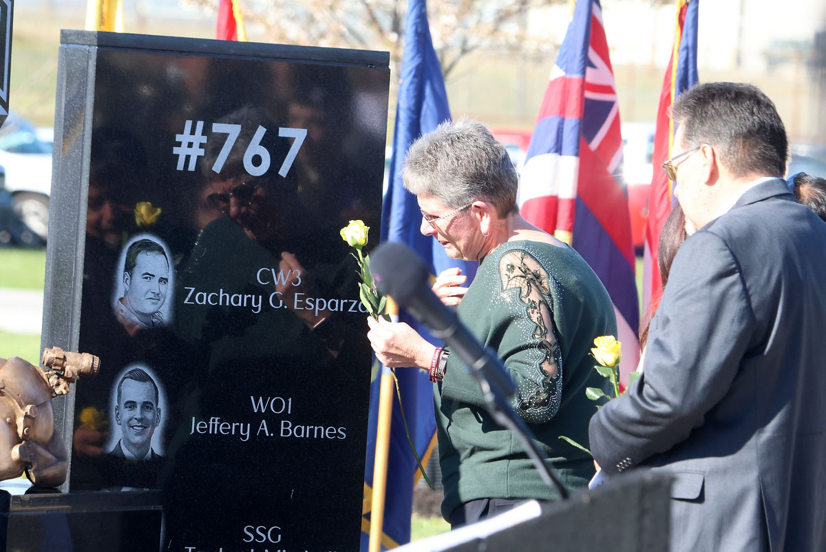 Official unveiling of the 9 Eagles Memorial at Fort Campbell. (Tony Centonze, Clarksville Living Magazine) Official unveiling of the 9 Eagles Memorial at Fort Campbell. (Tony Centonze, Clarksville Living Magazine)