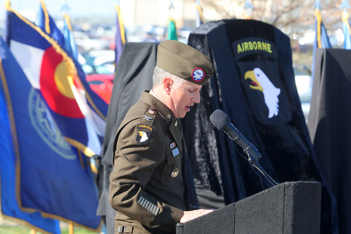 Official unveiling of the 9 Eagles Memorial at Fort Campbell. (Tony Centonze, Clarksville Living Magazine) Official unveiling of the 9 Eagles Memorial at Fort Campbell. (Tony Centonze, Clarksville Living Magazine)