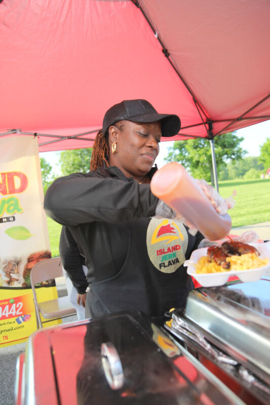 Diana Spencer at Island Jerk Flava