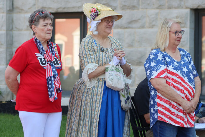 Daughter's of the American Revolution hosts annual Reading of the Declaration of Independence on the Court House steps. (Tony Centonze, Clarksville Living Magazine)