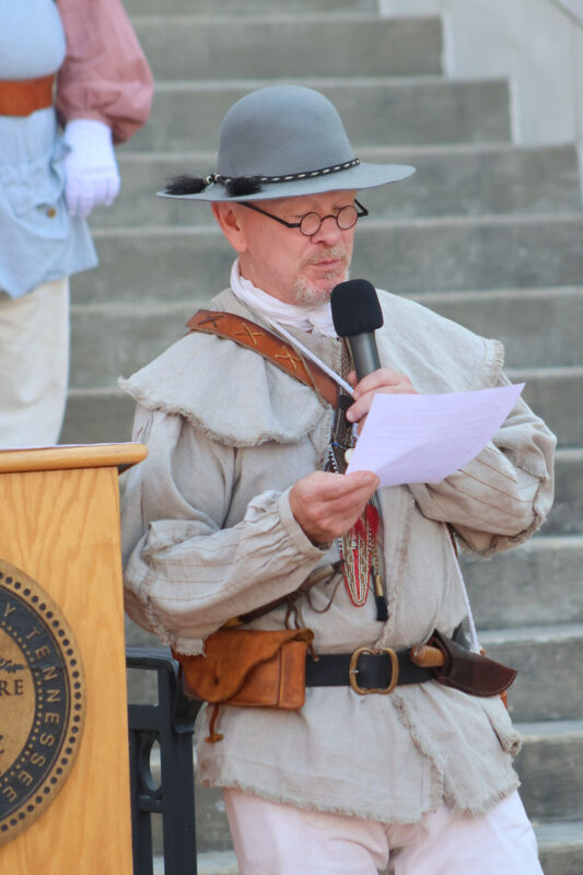 Daughter's of the American Revolution hosts annual Reading of the Declaration of Independence on the Court House steps. (Tony Centonze, Clarksville Living Magazine) Daughter's of the American Revolution hosts annual Reading of the Declaration of Independence on the Court House steps. (Tony Centonze, Clarksville Living Magazine)