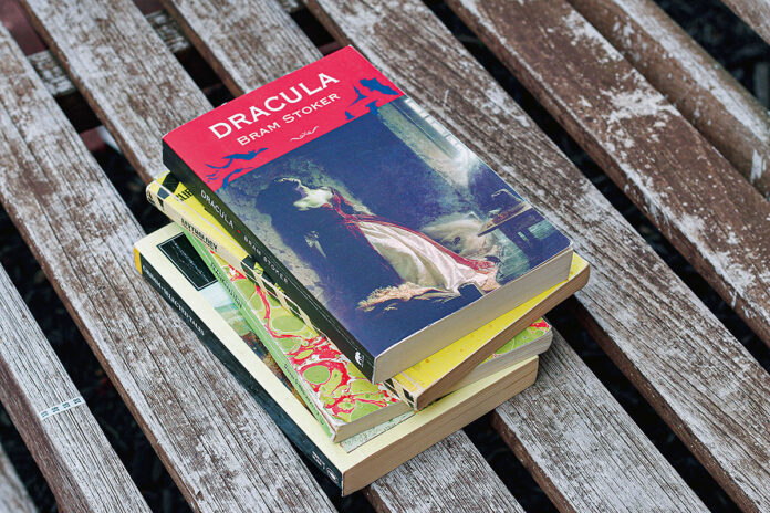 Dracula and other books. (D.C. Thomas, Clarksville Living Magazine)