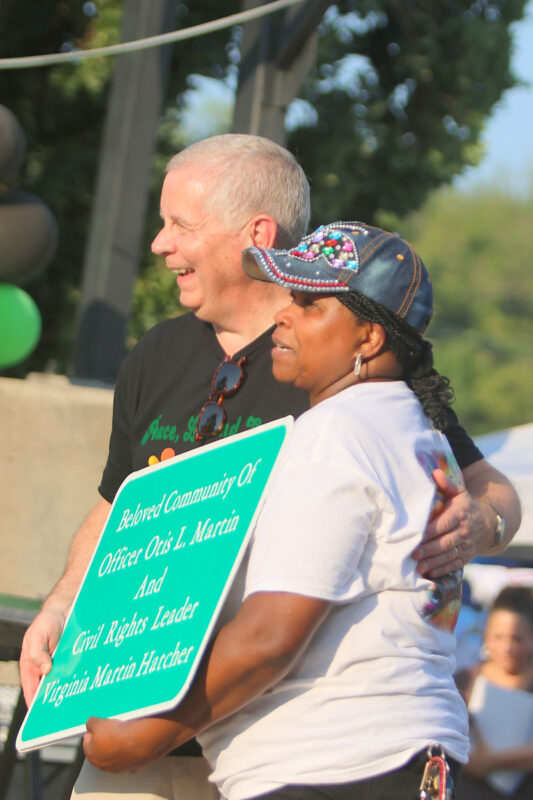 Mayor Joe Pitts and Wanda Smith