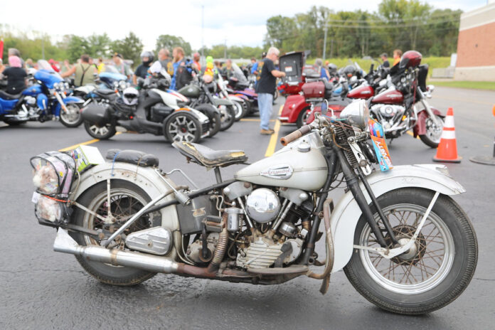 Watson’s 1941 Harley Davidson Knucklehead that leads the Toy Drive each year