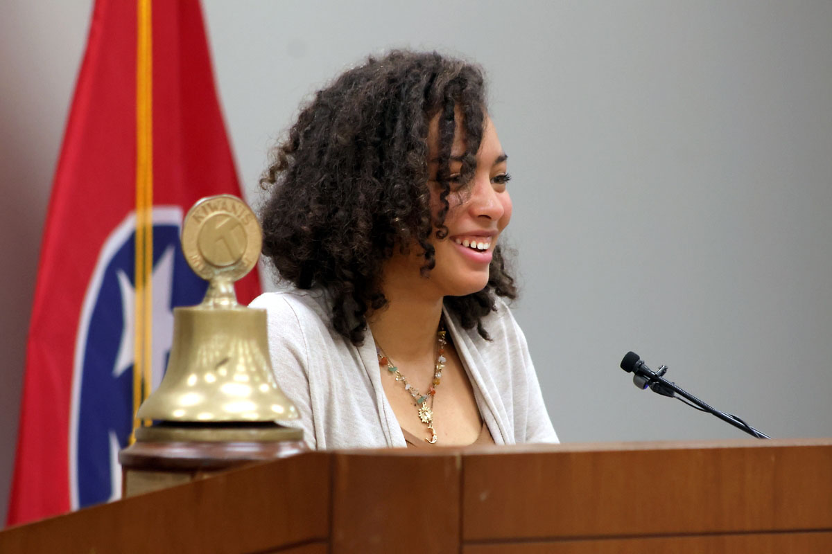 12th grader and JROTC member Ericah Whitaker was named Grand Winner among this year’s High School essayists 12th grader and JROTC member Ericah Whitaker was named Grand Winner among this year’s High School essayists