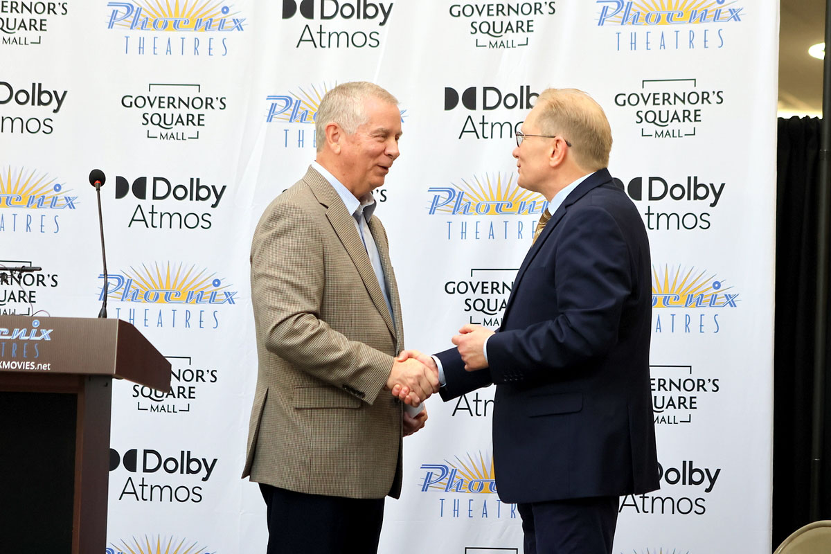 Clarksville Mayor Joe Pitts and Phoenix Theatres President Cory Jacobson Clarksville Mayor Joe Pitts and Phoenix Theatres President Cory Jacobson