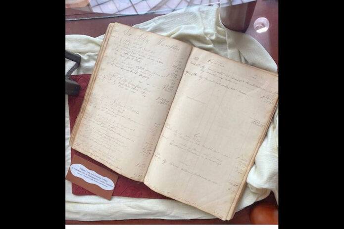 Yellow Creek Iron Furnace Ledger from Montgomery County. (Kyle Watts, Clarksville Living Magazine)