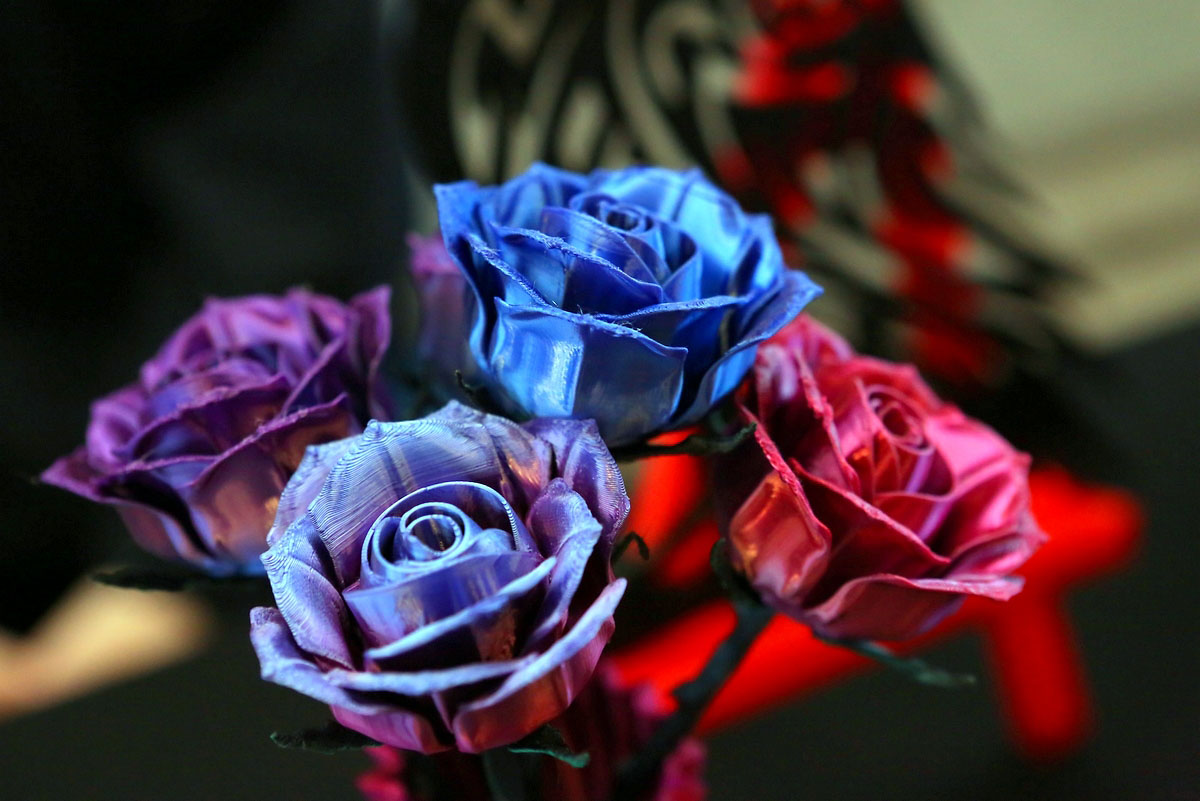 3 D Printed roses by Brooks Cumberland 3 D Printed roses by Brooks Cumberland