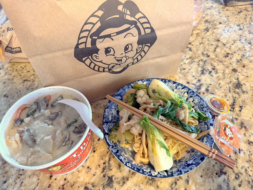 Degthai green curry and vegan ramen noodles