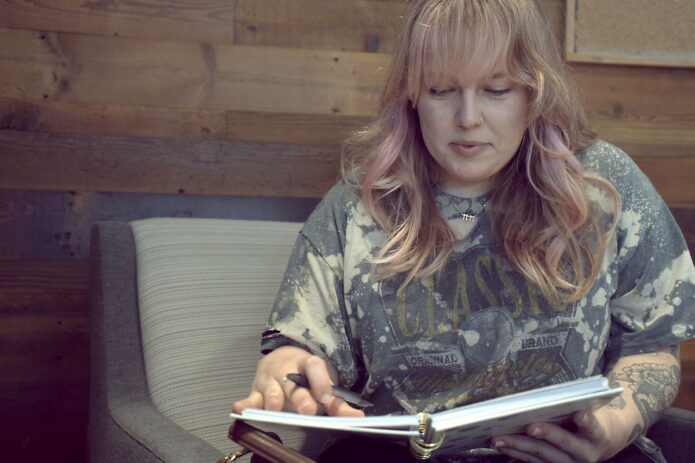 Hannah Charles at Ann R. Ross Bookstore. (D.C. Thomas, Clarksville Living Magazine)