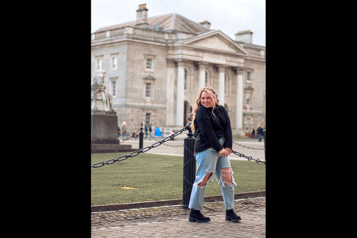 Hannah Charles at Trinity College in Dublin, Ireland. (Savannah Layne)