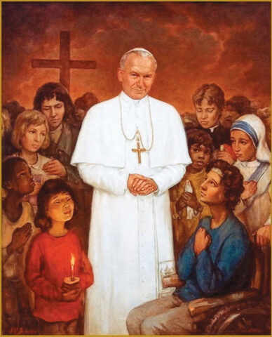 “Believe - Be Not Afraid” Portrait of Pope St. John Paul II. (Courtesy of Babailov)