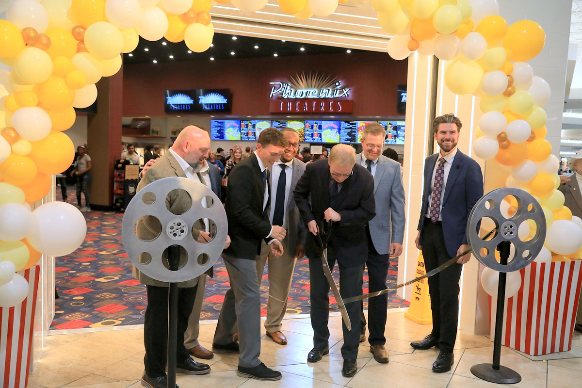 Cory Jacobson and the Phoenix Theatres team hosted a Chamber of Commerce film cutting Cory Jacobson and the Phoenix Theatres team hosted a Chamber of Commerce film cutting