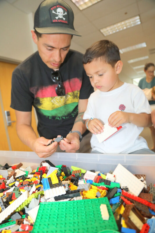 Ernesto and Joaquin playing in the Lego area Ernesto and Joaquin playing in the Lego area