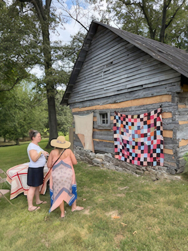 Quilts along a barn Quilts along a barn