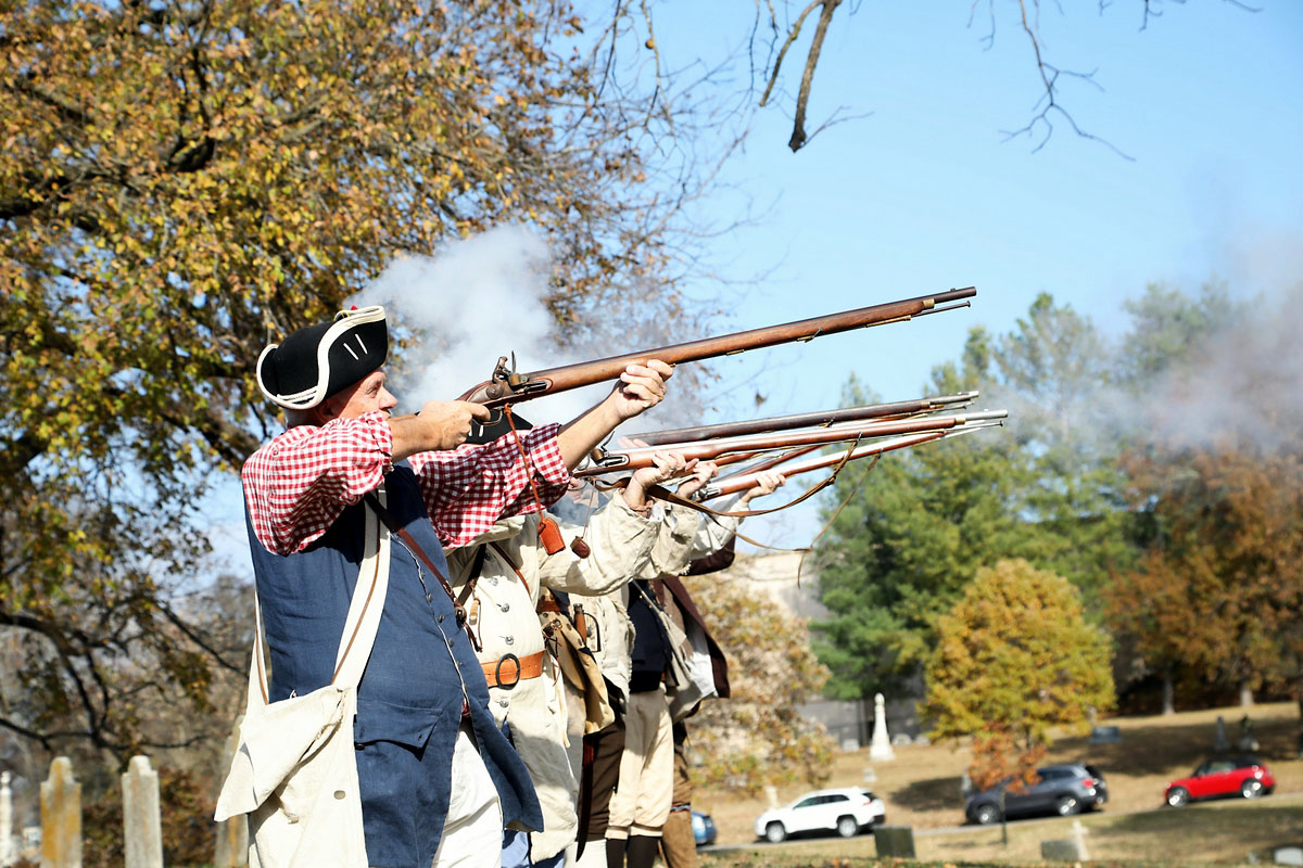 A 21-Gun Salute presented by the Valentine Sevier Chapter, SAR Color Guard A 21-Gun Salute presented by the Valentine Sevier Chapter, SAR Color Guard