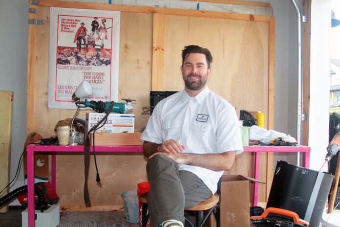 Luke Warren in his Studio. (Xu James Zhang)