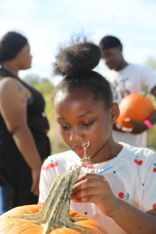 Khalani Perry painting a pumpkin at this year's Harvest Fest Khalani Perry painting a pumpkin at this year's Harvest Fest