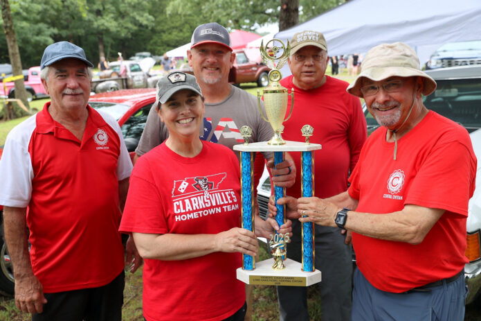 (L to R) Ray Baggott, Stephanie Herndon, Micah Herndon, and on the right Leo Adames. (Mark Haynes, Clarksville Living Magazine)